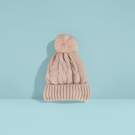 Pink woolen cap, warm knitted women's autumn and winter Korean-style versatile woolen ball hat Pink woolen cap, warm knitted women's autumn and winter Korean-style versatile woolen ball hat